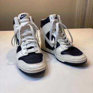 Nike Women's Dunk Sky High Imperial Purple Sail‎ Sneakers 528899-500 Size 8